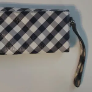 Talbots Black /White Wristlet Zip Closure Mimimalist Classic Preppy Prints Retro thumbnail 8