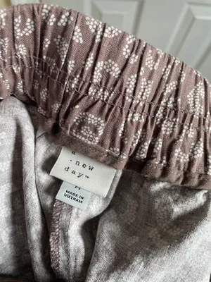 A New Day Taupe Leopard Print Boho Western Linen Blend High-Waist Pull-On Shorts thumbnail 4