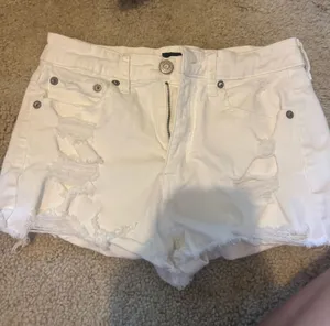 Aeropostale White Denim Shorts thumbnail 1