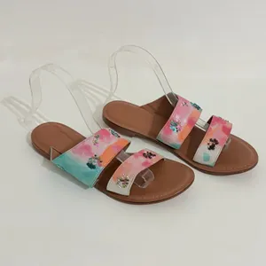 NEW Anthropologie JASPER & JEERA Painted Leather Slide Sandals Brown Gold 37 thumbnail 4