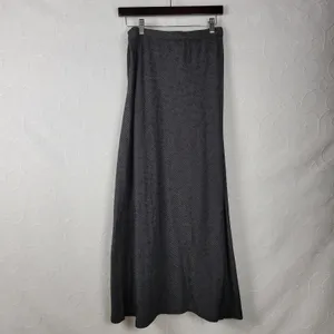 Susina Women's Skirt XS Black Striped Wrap Knit Draped Soft Maxi Tie Waist thumbnail 2