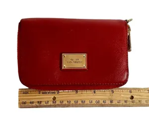Michael Kors small red leather wallet thumbnail 6