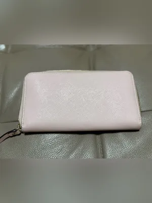 Kate‎ Spade 2 Park Avenue Lacey Pink Saffiano Leather Bow Wallet thumbnail 2