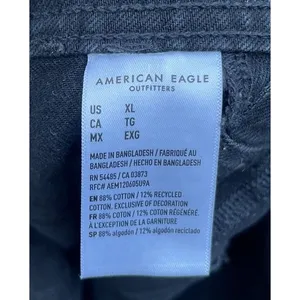 American Eagle Denim Bib Overall Maxi Dress Large Black Utility Cargo Pocket 90s thumbnail 13