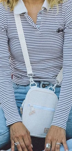 Thread Wallets Off White Crossbody Bag thumbnail 1