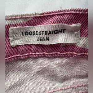 Cotton On Pink and White Swirly Loose Straight Jeans 4 thumbnail 9