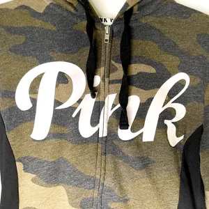 Pink Victoria’s Secret Camouflage Zip Up Hoodie Sz XS thumbnail 2