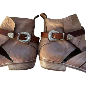 STEVEN‎ By Steve Madden Cut Out Ankle Boots Distressed leather Women's Size 38 thumbnail 9