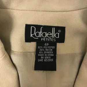 Tan 2‎ Button Lined Blazer by Rafaela - Size 4P thumbnail 3