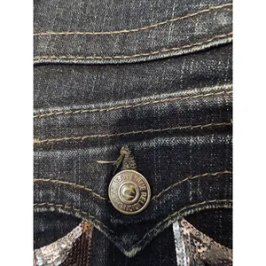 True Religion Blue Billy Dark Wash Boot Cut Denim Jeans Women SZ 25 thumbnail 14