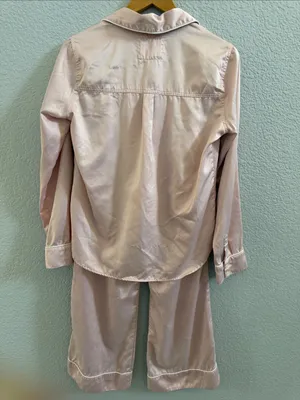 Abercrombie & Fitch Pink Satin Wide-Leg Pajama Lounge Set Size Small thumbnail 5