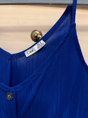 Boutique Blue button camo top thumbnail 3