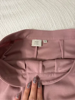 Good Luck Gem Tailored High-Rise Trousers in Mauve Pink thumbnail 3