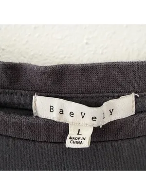 BAEVELY Biker World Tour Edgy Grunge Distressed Cotton Graphic Tee size large thumbnail 3