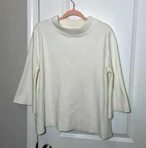 Baltic Born Zola Sweater Womens Size XL Cream white 3/4 Bell Sleeve Boho Cozy thumbnail 2