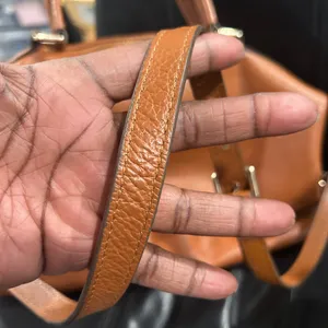 Ora Delphne Leather Satchel Handbag - Tan thumbnail 8