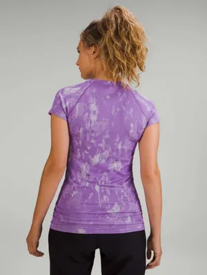 Lululemon SwiftlyTech Shirt 2.0 Shadow Bloom Moonlit Magenta pattern 12 thumbnail 2