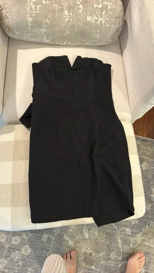 Black strapless cocktail dress  thumbnail 4
