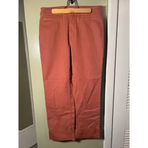 Loft Womens Size 4 Flare Wide-Leg Crop Jeans in Coral Pink Orange Stretch Cotton thumbnail 3
