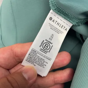 Athleta Venice Pants Womens XL Teal Green High Rise Wide Leg Stretch Pull On thumbnail 9