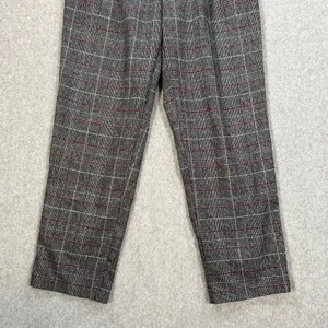 DO + BE Paperbag Waist Trouser Pants Size Small Plaid Straight Leg High Waist thumbnail 3