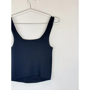 Reformation Women Top Black Julia Ribbed Sweater Tank Cashmere Square Neck Small thumbnail 8