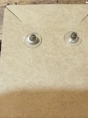 Handmade Wooden & Marbleized Drop Earrings - Brown and White thumbnail 6