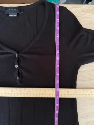 Hatch 1 Small Maternity The Softest Rib Nursing Henley black Lounge Comfy thumbnail 8