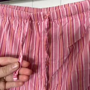 Disney Store women's‎ pink striped drawstring waist piglet patch pajama pants L thumbnail 4
