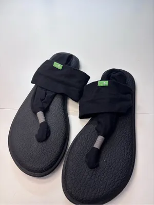 Sanuk Sling Yoga Sandals with Black Fabric Straps LIKE NEW Women’s SZ 8 thumbnail 3