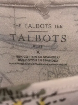 Talbots Cotton Top With Seaside Village Design Size Oversized Xl 3/4” Sleeves thumbnail 3