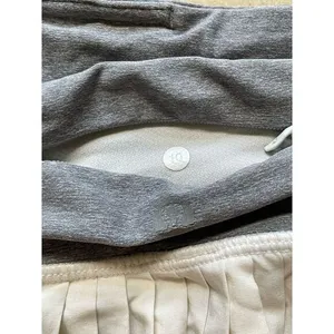 Lululemon Pleat to Street Skort White‎ Grey tennis skirt pleated Size 10 thumbnail 3
