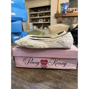 Penny Loves Kenny Knot Lace Ballet Flat White/Ivory‎ Size 8 Embroidered Fairy thumbnail 2