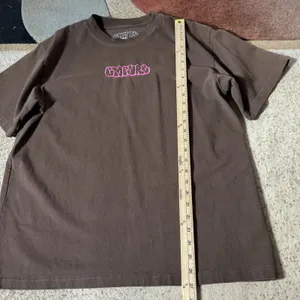 Empyre Y2K Streetwear Bubble Logo T-Shirt Womens Medium Brown Pink Skater Tee thumbnail 2