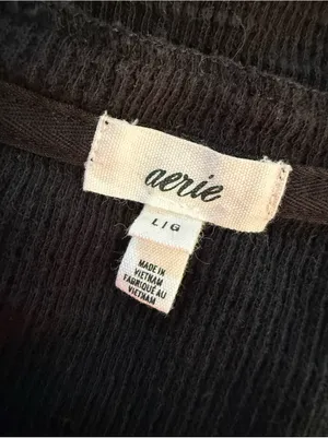 Aerie Sunspun Waffle Cropped Tank Top thumbnail 5