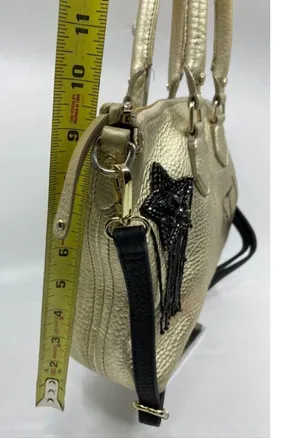 COLE HAAN Tote Bag Gold Customized w Graffiti thumbnail 7