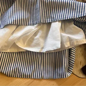 STAUD Blue White Striped Plumeria Long Dress Cottage Cotton‎ Size 00 thumbnail 11