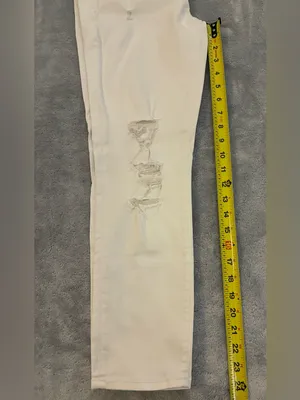 Women’s American Eagle White Distressed Super Stretch Jegging Crop Jeans Size 8 thumbnail 9