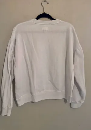 American Eagle Size S Women's White Funday NYC Graphic Crew Neck Sweatshirt thumbnail 3