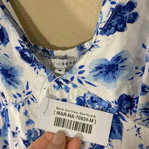 NWT Baltic Born Mariah Tank Florals Blue White Maxi Dress Sz M Wedding Beach thumbnail 6