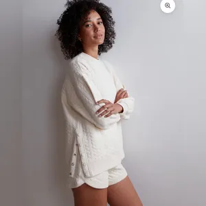 NWT Anthropologie Grey State TEDDI PULLOVER Color: Eggnog size XS thumbnail 2