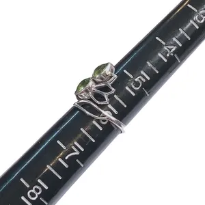 Natural Peridot Dual Stone Ring Silver August Birthstone Green Ring Adjustable 6 thumbnail 7