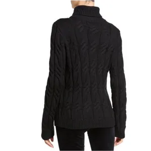 J Brand‎ Sweater Women's Medium Noella 100% Wool Cable Knit Turtleneck Chunky thumbnail 2