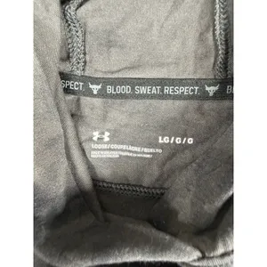 Under Armour Sleeveless Hoodie Women's L Gray Project Rock Camouflage Logo‎ thumbnail 6