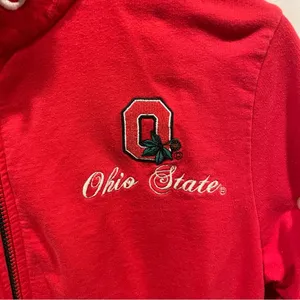 Vintage OSU Ohio State red zip front embroidered logo sweatshirt cardigan thumbnail 8