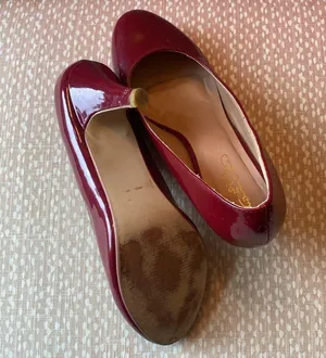 Red Leather Heels Size 8 thumbnail 4