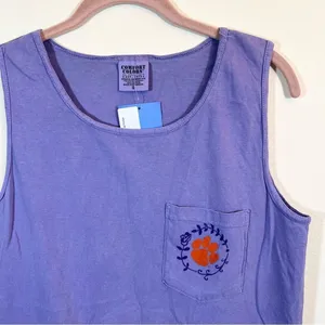Comfort Colors Purple Clemson Tigers Tank Top‎ Small NWT thumbnail 2