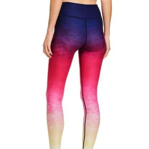Nordstrom Wear It To Heart High Waist Banded Leggings Sunset Ombre Hi-Rise Gradient Pink S thumbnail 5