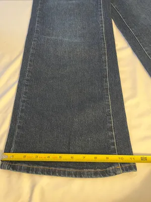 High-Rise Wide-Leg Jeans in Dark Blue thumbnail 4