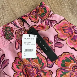 NWT Tahari Drawstring Waist Wide Leg Pants In Princess Floral Size Medium thumbnail 5